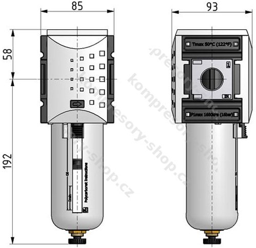 KNOCKS KFIL-434 HA (G3/4") Filtr-odlučovač