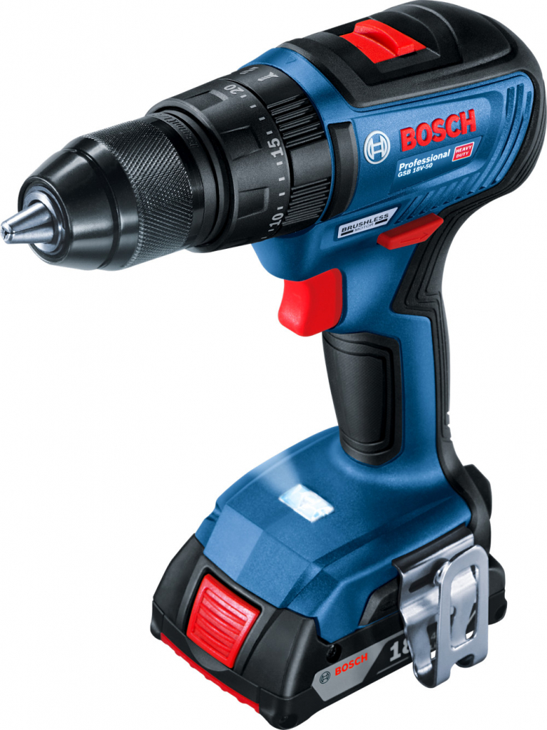 BOSCH GSB 18V-502 aku příklepová vrtačka 2x 2,0Ah Li-on - 06019H5100