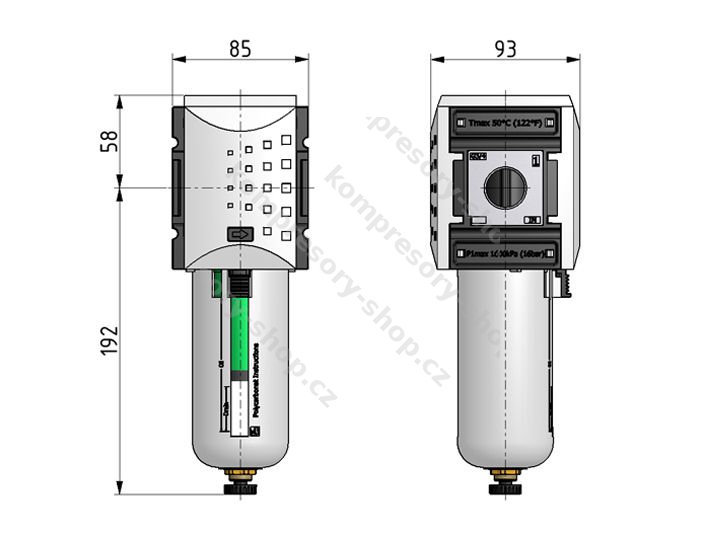 KNOCKS Filtr s aktivním uhlím KAFI-41 HA (G1")