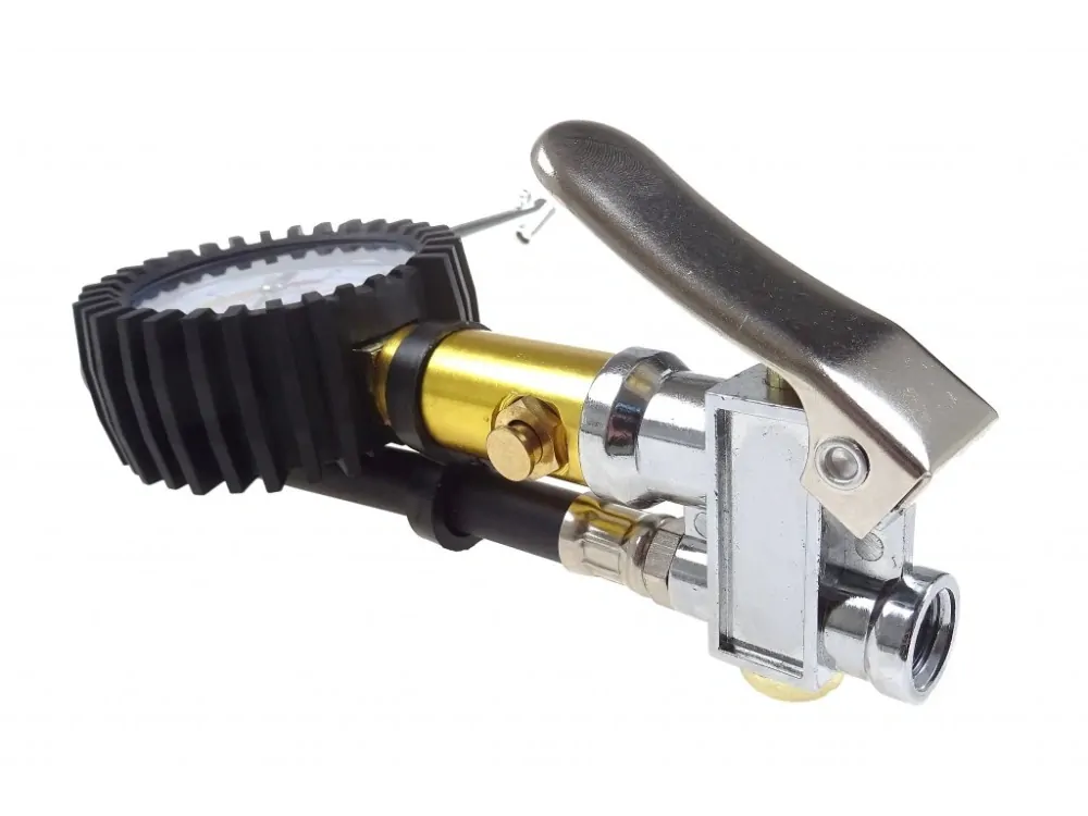 QUATROS QS94689 Hustící pistole ke kompresoru s manometrem, 0-15 bar