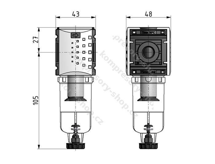 KNOCKS Filtr-odlučovač KFIL-014 HA (G1/4")