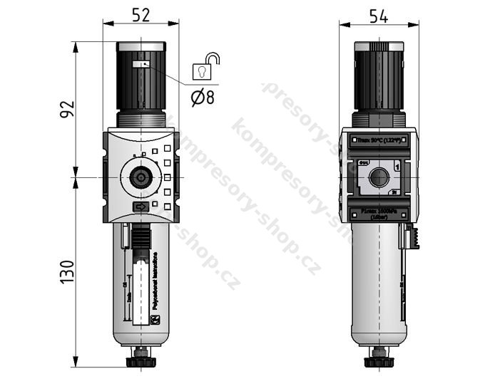 KNOCKS KFRG-138 G HA (G3/8") regulátor tlaku s filtrem