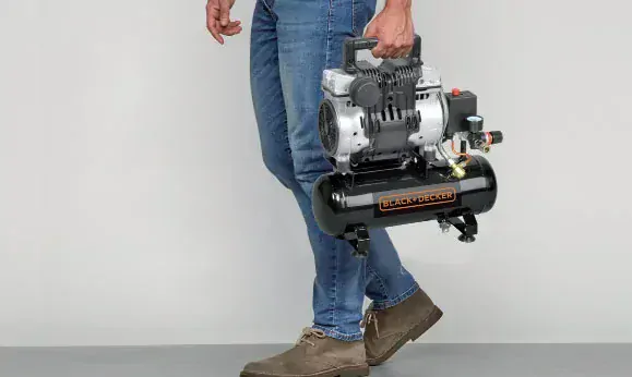 BLACK & DECKER BD 100/6-ST tichý bezolejový kompresor