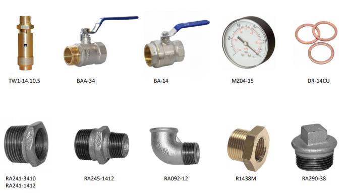 ABAC KVP200-11 Sada armatur pro vzdušník VVP2-200-11