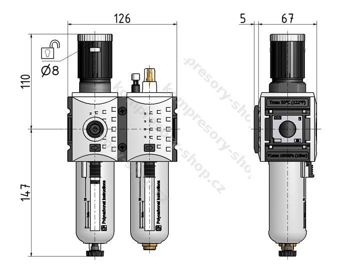 KNOCKS KS2U-212 G HA (G1/2") Úpravná jednotka