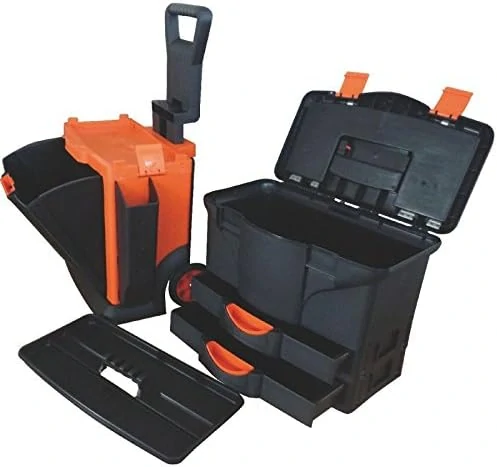 TOOD TBR102 Plastový pojízdný kufr, tažná rukojeť 460x330x730mm s 2x zásuvka