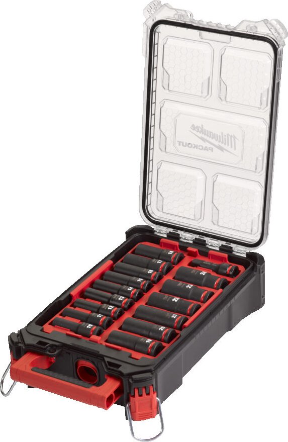 MILWAUKEE SADA PRŮMYSLOVÝCH HLAVIC 1/2" V ORGANIZÉRU PACKOUT - 4932480943