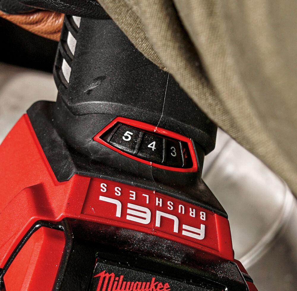 MILWAUKEE M18 FSAGV125XPDB-0X Aku Úhlová bruska s posuvným spínačem, brzdou a regulací otáček 125 mm, 18V (bez aku) - 4933478437