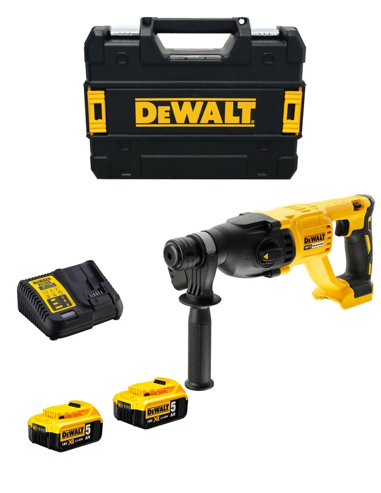 DEWALT DCH133P2T Aku kombinované kladivo SDS-plus; 18V; 2x 5,0Ah
