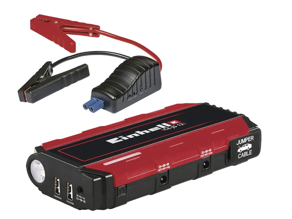 Einhell Expert CE-JS 12 Startovací powerbanka, až 400 A, 2× USB, LED svítilna, kapacita 3,6 Ah