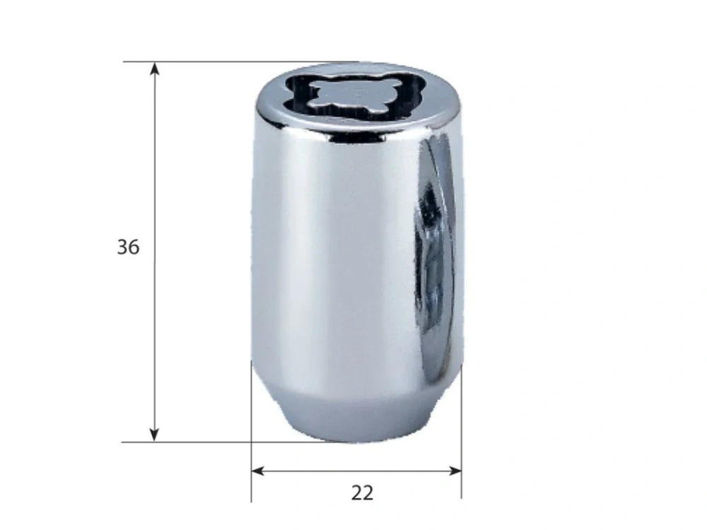 FERDUS 11.204 Sada bezpečnostních diskových matic M12x1,5 V36, 4 ks + klíč