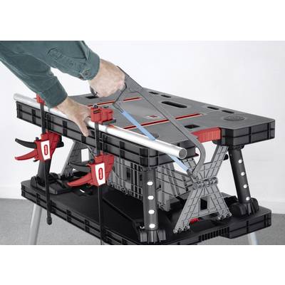 KETER 237005 Pracovní stůl skládací se vzpěrami, nosnost 450 kg, s upínacími svorkami