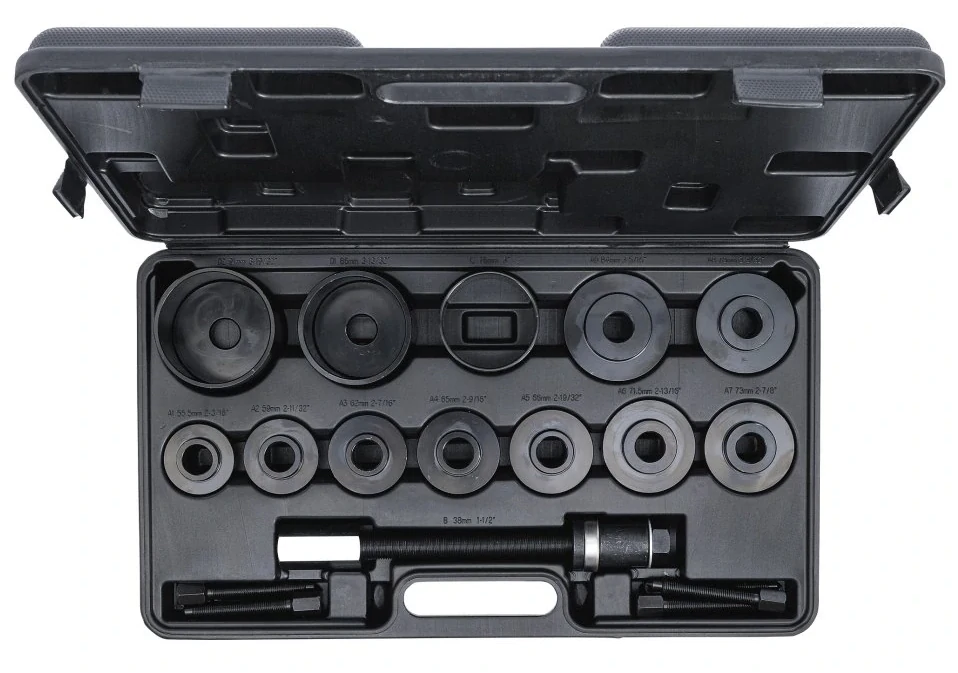 BGS 67310 Stahovák na montáž a demontáž ložisek nábojů kol, univerzální, sada 21 dílů (Kraftmann)