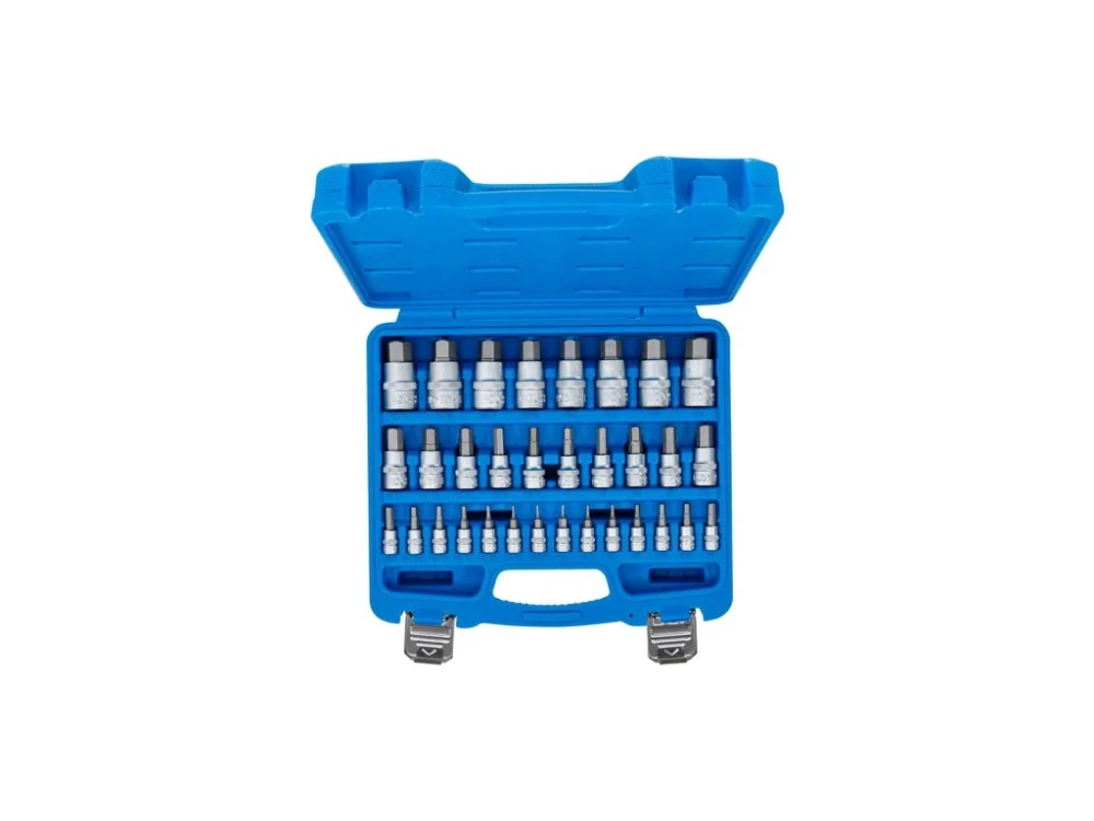 BGS 74258 Zástrčné hlavice Imbus 1/4", 3/8" a 1/2", metrické a palcové, sada 32 ks