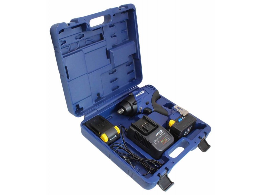 ASTA A-BA1250 Aku rázový utahovák 1/2", extra výkonný 1250 Nm, 18V, 2x 5.0Ah Li-Ion