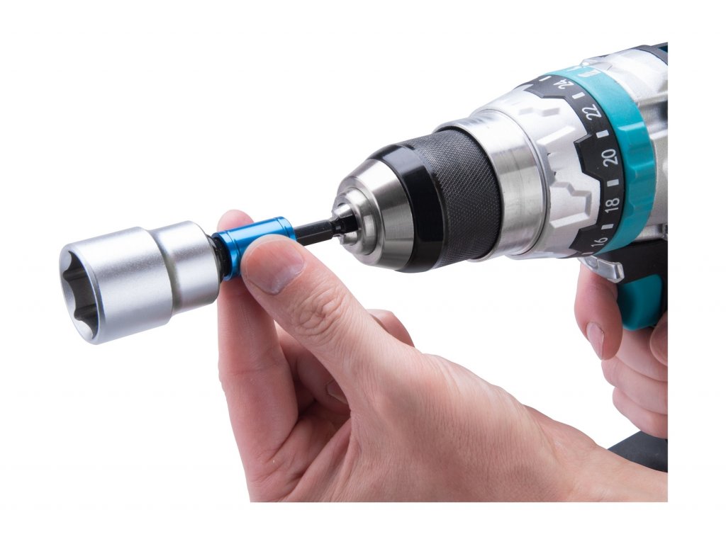 FORTUM 4742203 Adaptéry na gola hlavice do vrtačky, 1/4" - 3/8" - 1/2", s otočným úchytem, 3 ks