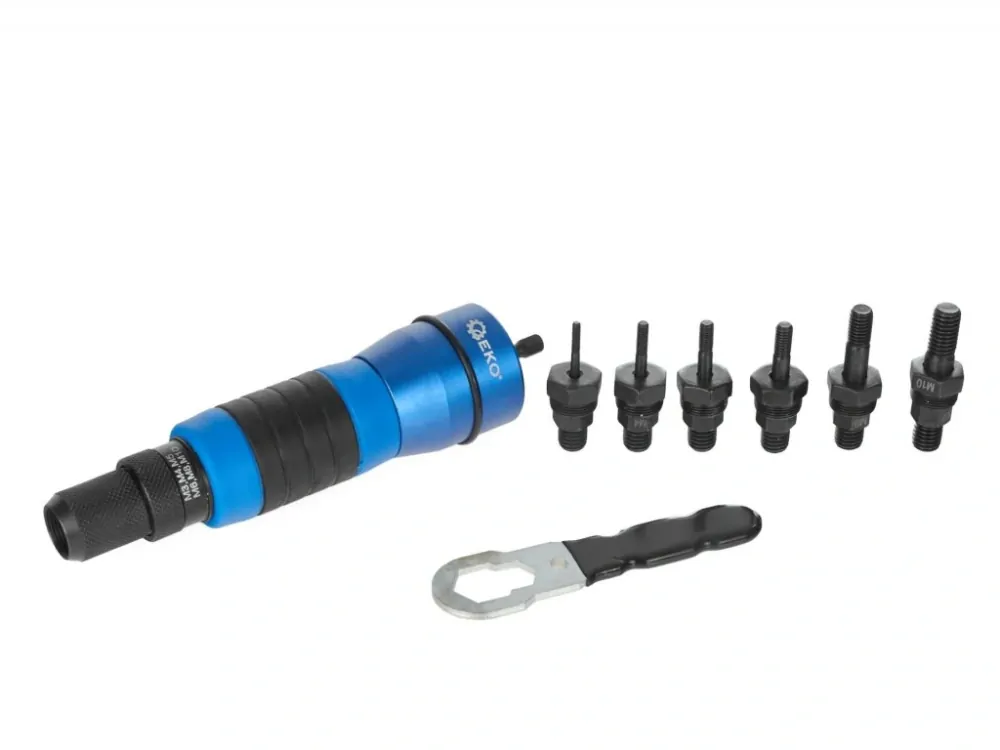 GEKO G01359 Nýtovací adaptér do vrtačky, pro nýtovací matice M3-M10