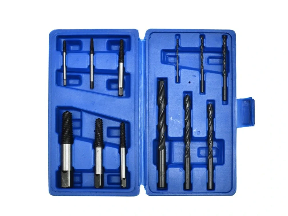 GEKO G30034 Sada na vytahování zlomených šroubů, s vrtáky, 12 ks