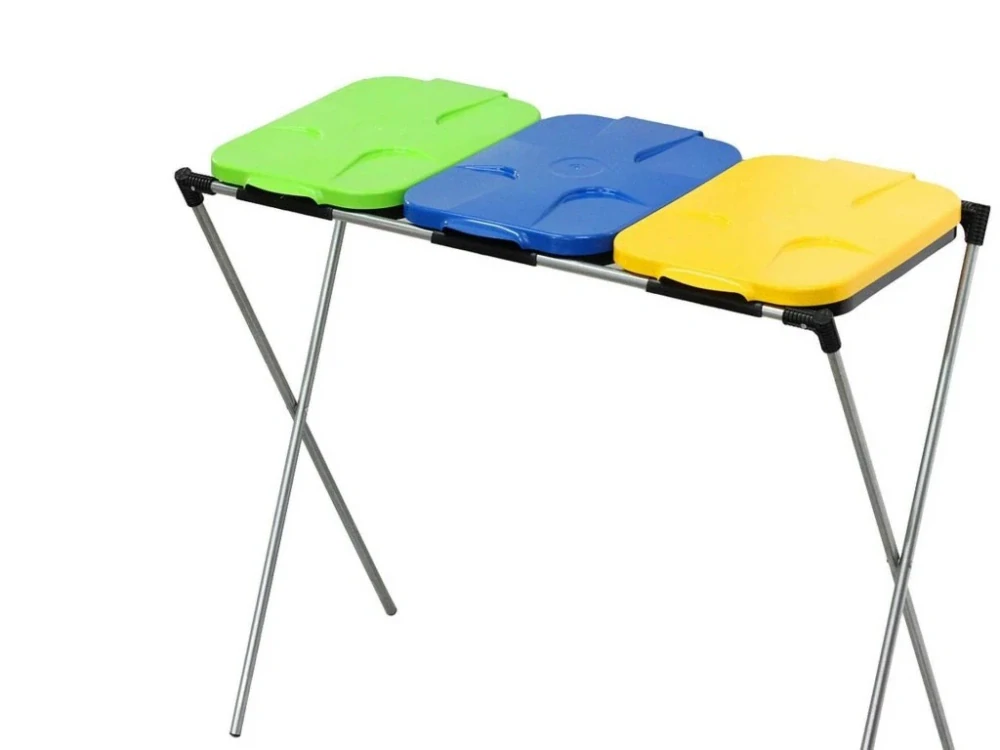 GEKO G71260 Stojan pro 3 pytle na tříděný odpad, 120 - 240 l