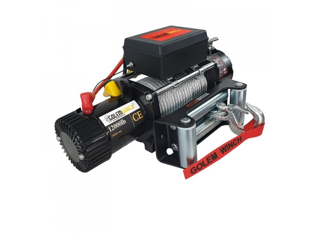 Golemtech Golemwinch 12000 12V, 5,4 t Elektrický naviják, pro větší offroad, odtah