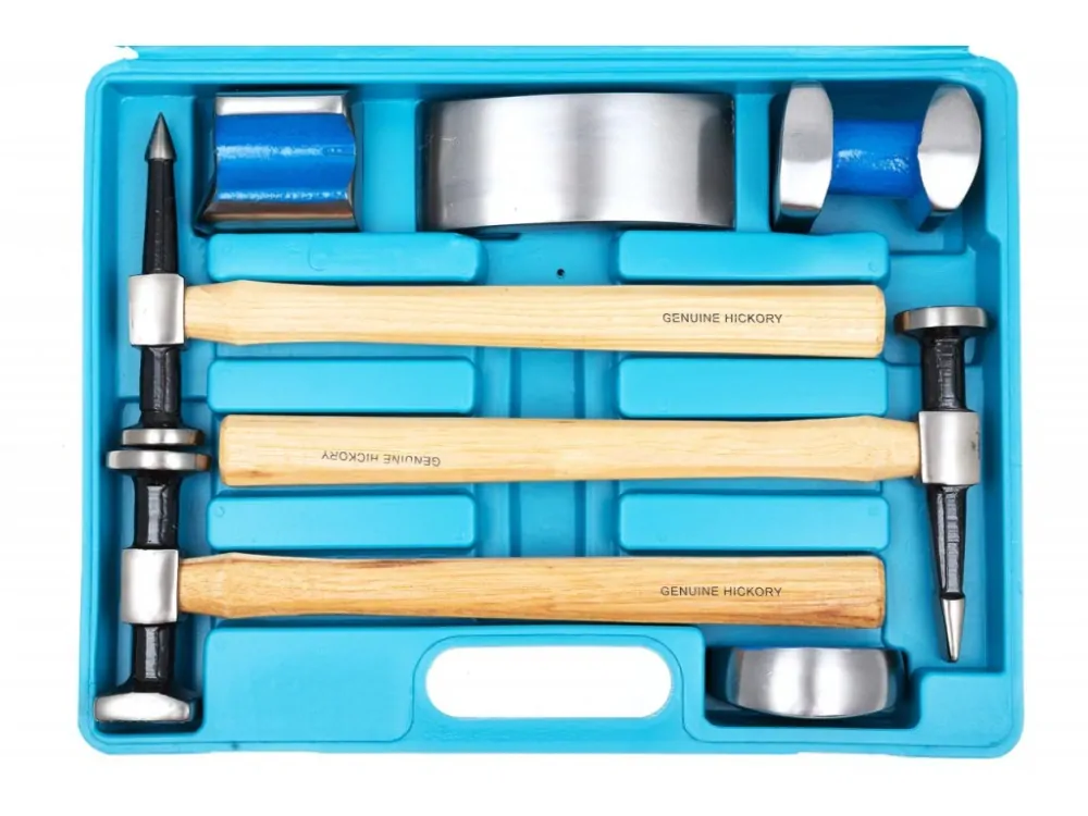 QUATROS QS14753A Klempířská sada karosářského nářadí, 3 kladiva, 4 babky