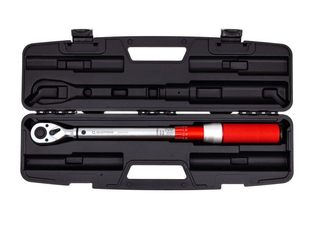 QUATROS QS59120 Momentový klíč 1/2" 20-120 Nm, zvýšená přesnost 3 %, s certifikátem