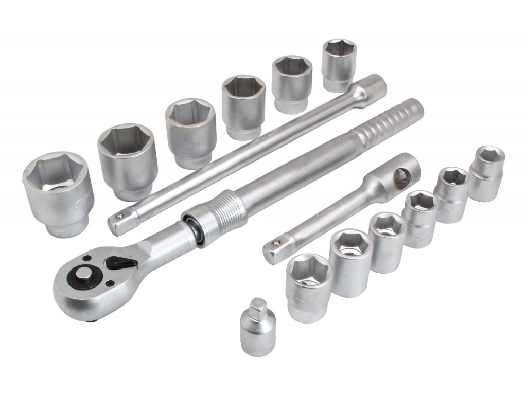 SATRA S-34166SH Gola sada 3/4", s teleskopickou ráčnou, 19 - 50 mm, šestihran, 16 ks