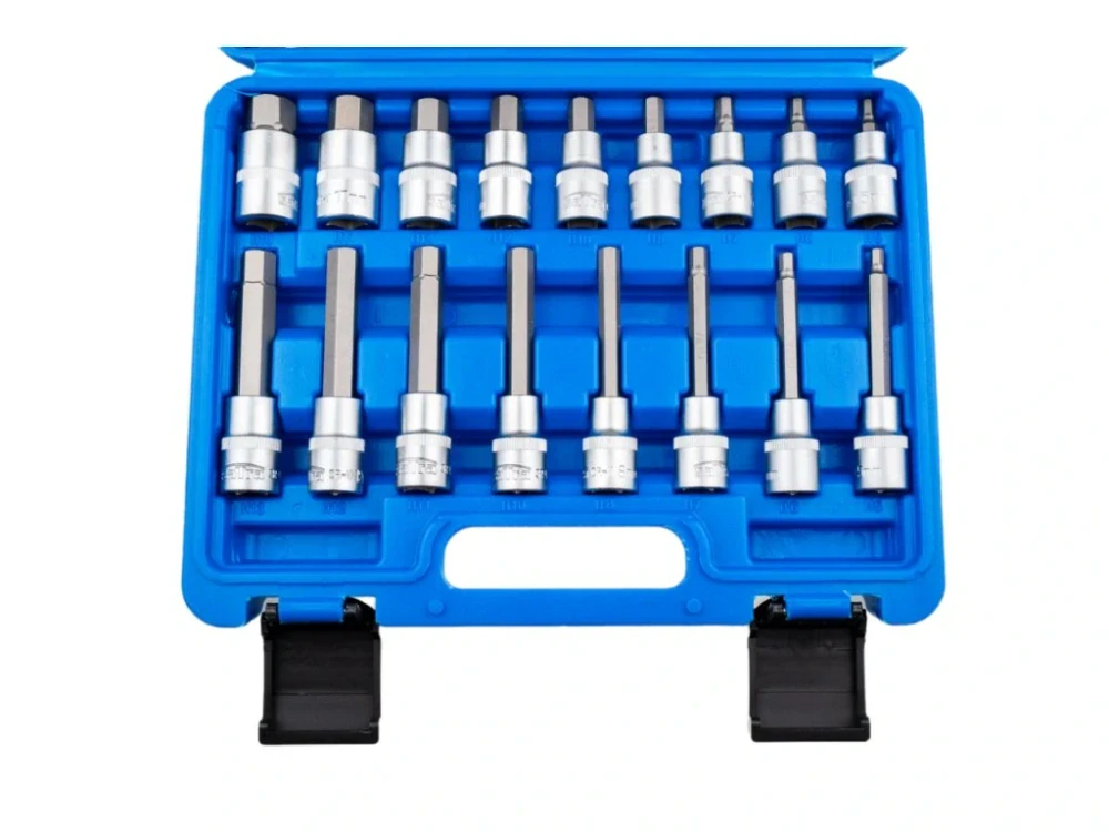 SATRA S-SH3012 Zástrčné hlavice Imbus 1/2", H5 - H19, krátké, střední a extra dlouhé, sada 30 ks