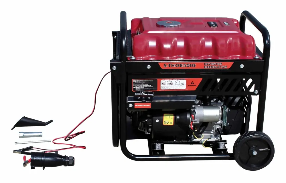 SATRA S-THOR50IG Benzínová elektrocentrála 5000 W, 1 zásuvka 230 V a nabíječka baterií, el. start