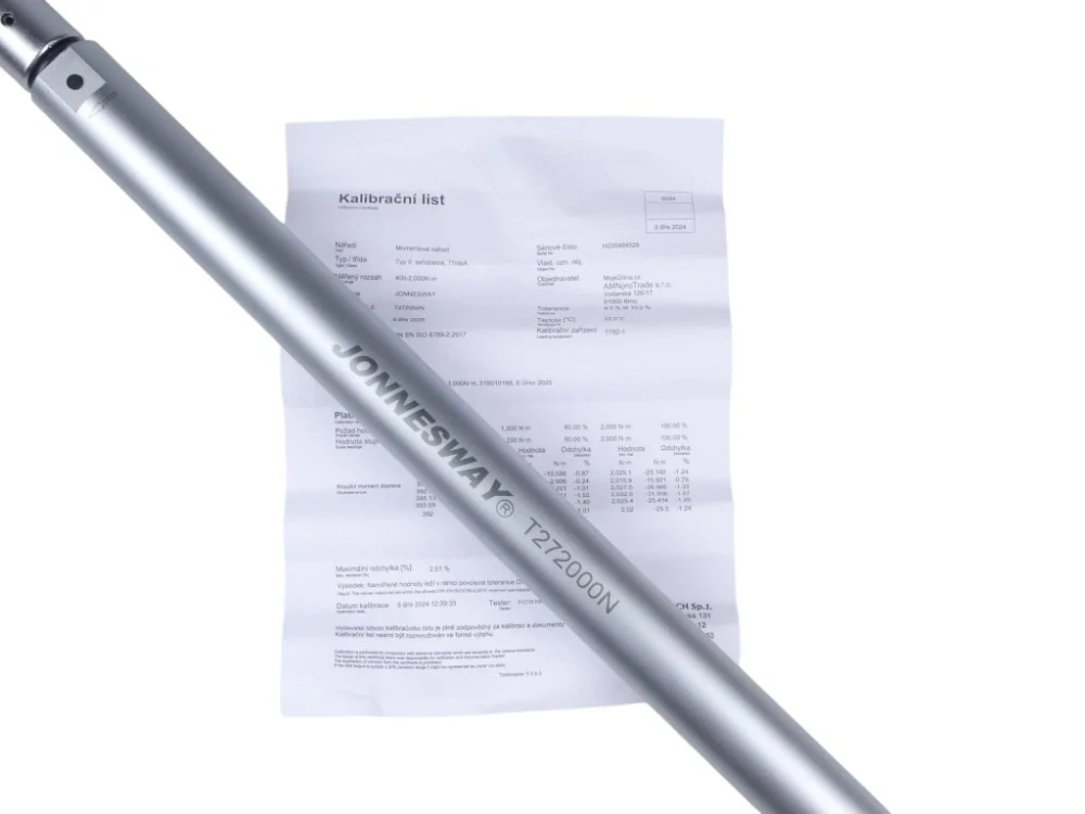 JONNESWAY T272000N Momentový klíč 1" 400-2000 Nm, s certifikátem
