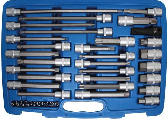 BGS 5184 Zástrčné hlavice Imbus, TORX, XZN a RIBE, 4hran 1/2", sada 38 dílů
