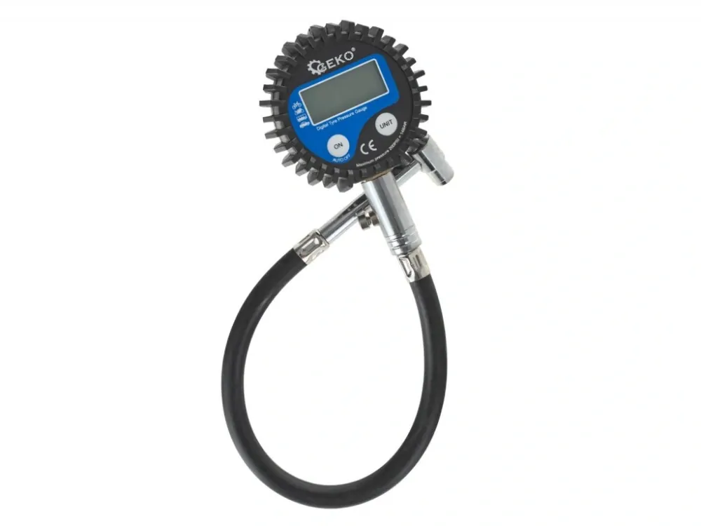 GEKO G01273 Měřič tlaku - manometr, digitální, 0-13,8 bar, citlivost 0,01 bar, s hadicí 30 cm