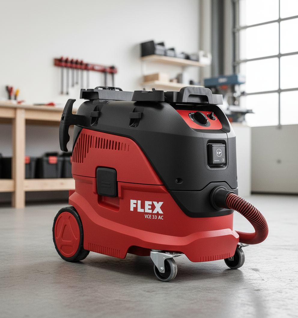 FLEX VCE 33 L AC Set vysavač 1200W, automatický oklep + plstěné sáčky + L-Boxx - 471.186