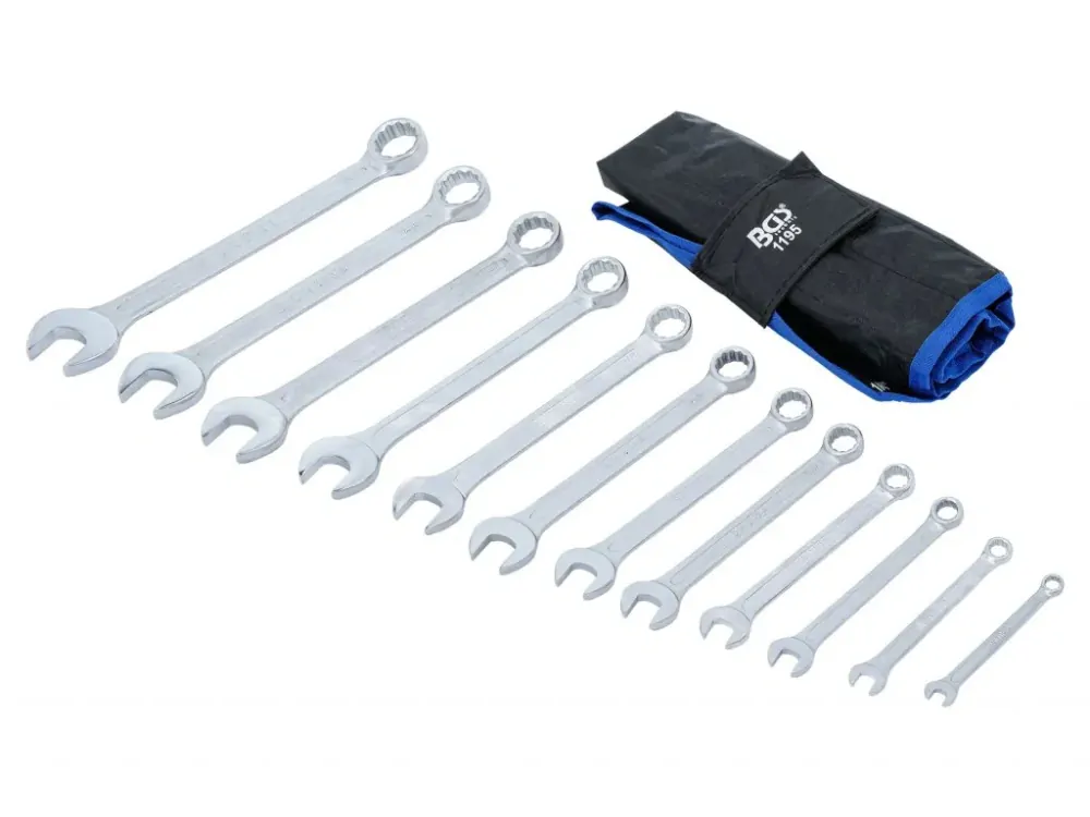 BGS 1195 Klíče očkoploché palcové, velikosti 1/4” až 15/16”, sada 12 ks