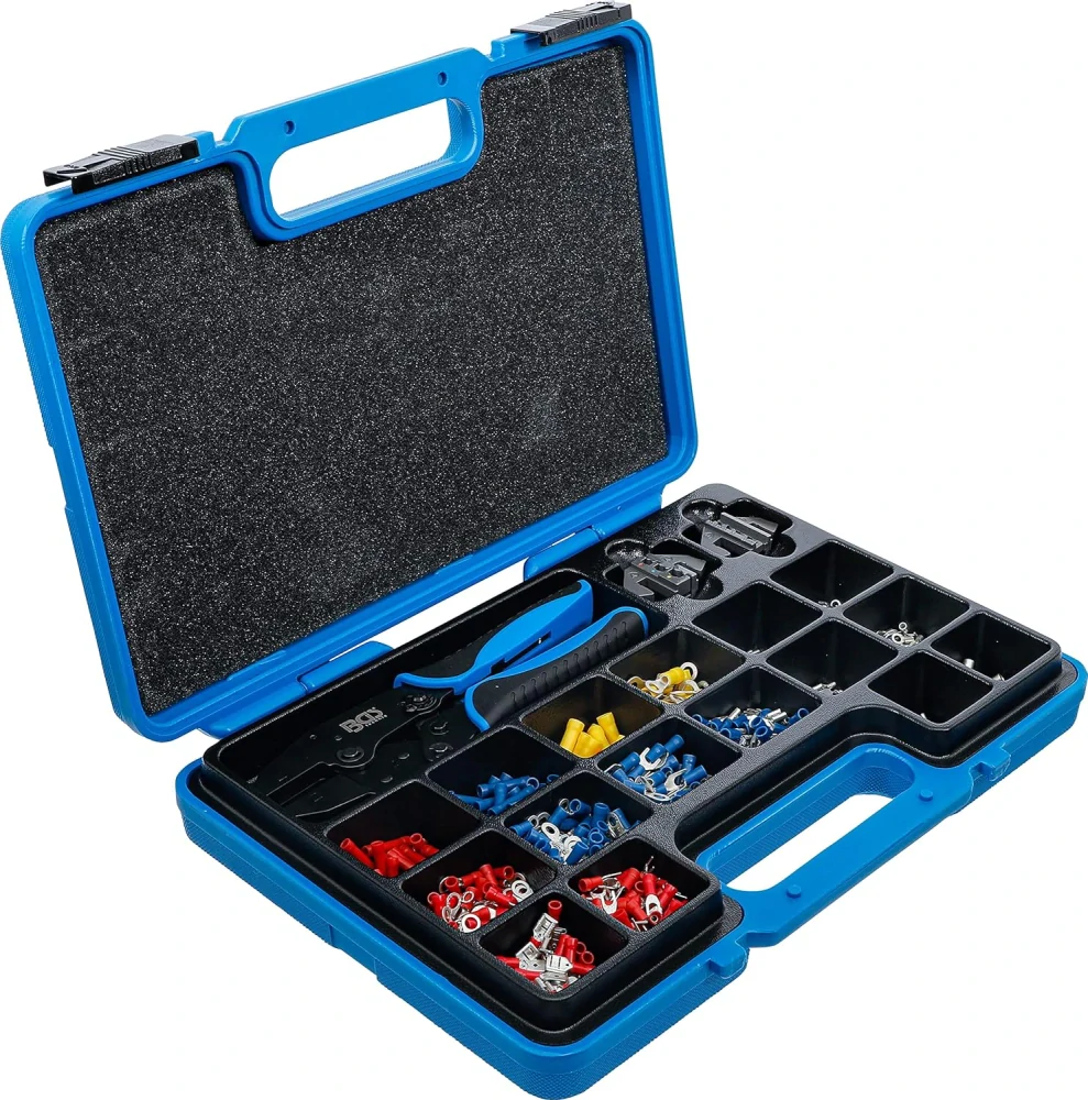 BGS 1411 Kleště konektorové krimpovací, ráčnové (s aretací), s výměnnými matricemi