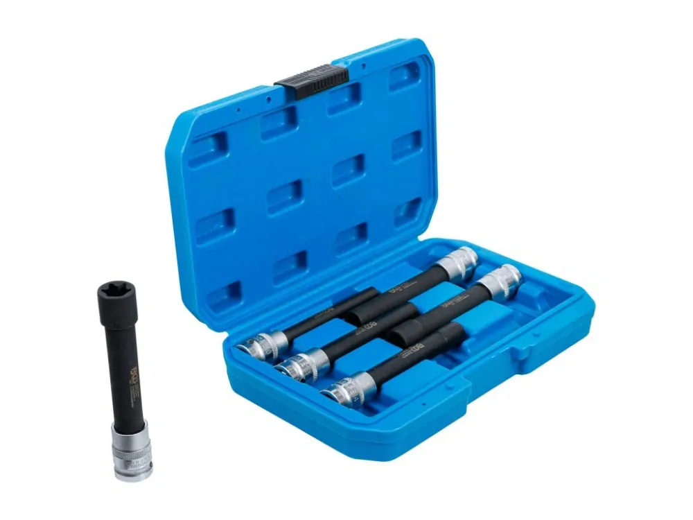 BGS 2028 Hlavice 1/2" prodloužené E-TORX, vel. E10-E20, na hlavy válců, sada 6 ks