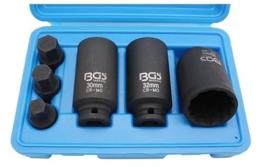 BGS 5334 Hlavice 1/2" pro náhonové hřídele 6ks
