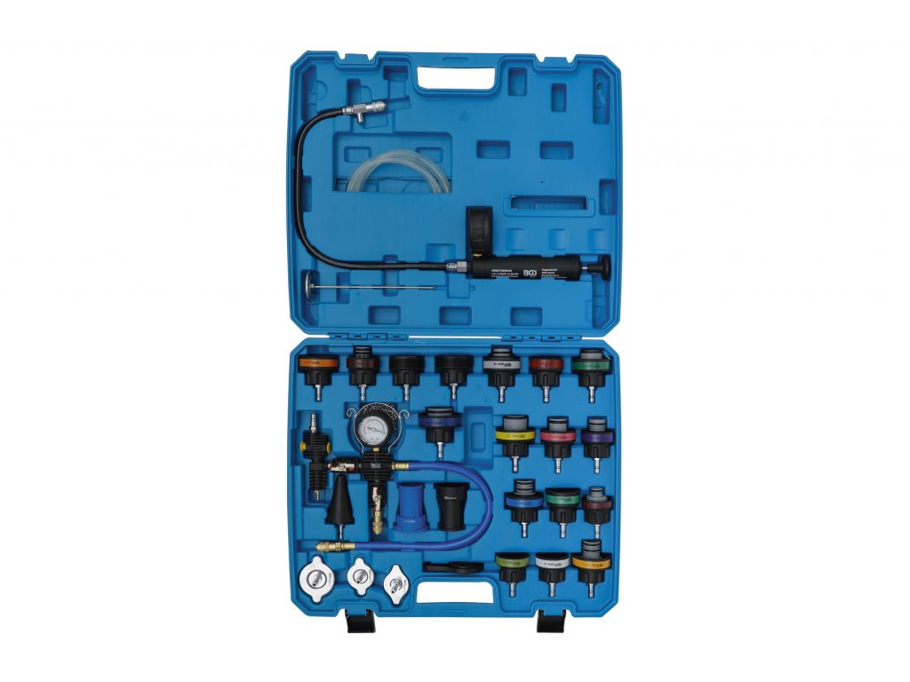 BGS 8098 Testovací sada chladící soustavy, univerzální, 24 dílů