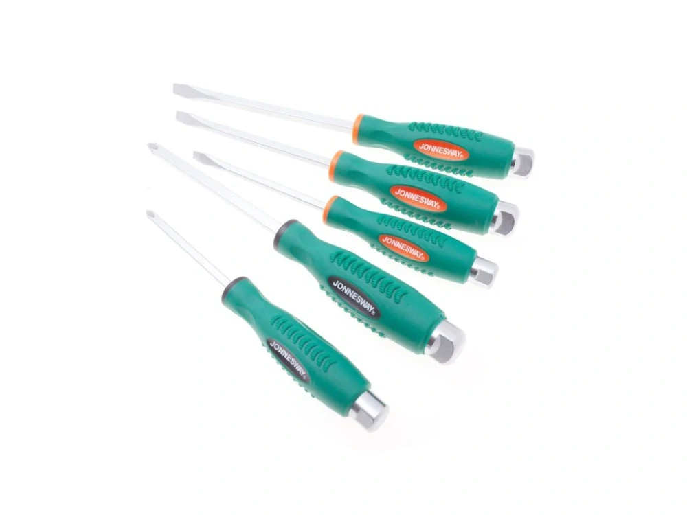 JONNESWAY D70105SP Sada úderových šroubováků, křížových a plochých, 5 kusů v kazetě