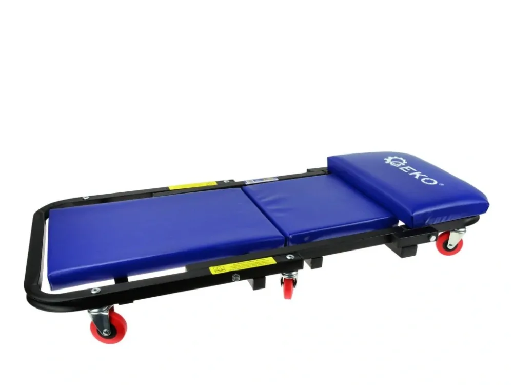 GEKO G02098 Dílenské skládací lehátko, sedátko 2 v 1, pojízdné