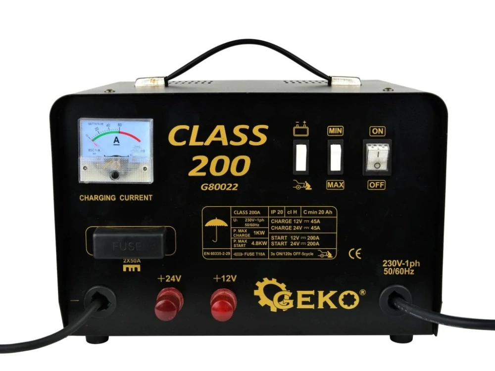 GEKO G80022 CLASS 200 Nabíječka autobaterií a startovací zdroj 12/24V, 200A