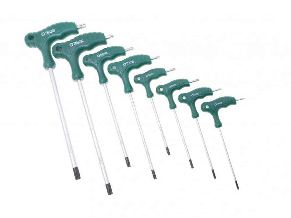 JONNESWAY H10MT08SP Sada 8 zástrčných klíčů TORX, vel. T10-T50, s T-rukojetí v kazetě