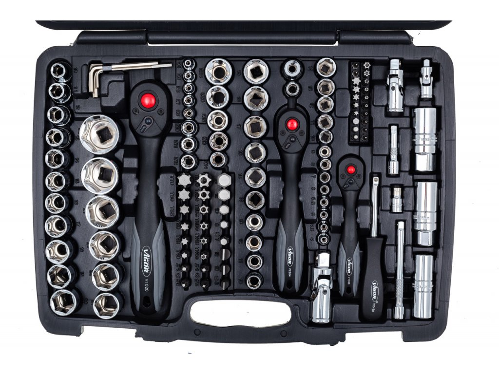Vigor V2461 Gola sada 1/4", 3/8", 1/2", 172 dílů
