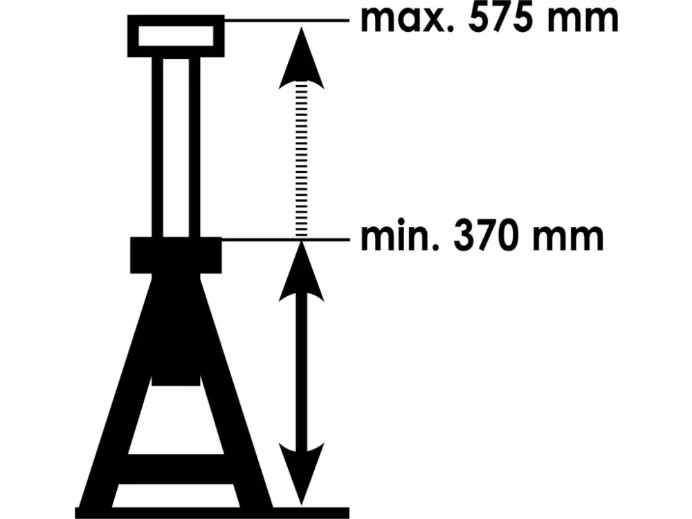 Vigor V2648 profesionální sada podstavců JACK 6t (370-575 mm)