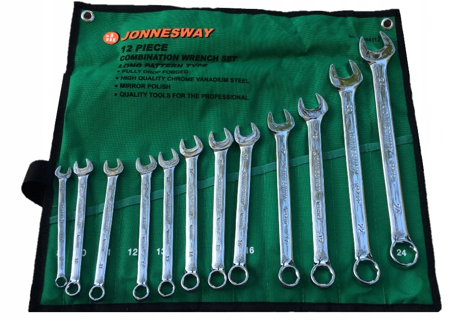 JONNESWAY W69112S Sada vyhnutých očkoplochých klíčů, 8 - 22 mm, 12 kusů
