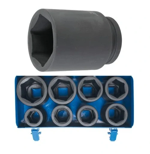 BGS 5500 Rázové nástrčné hlavice 1" 27 ÷ 50 mm prodloužené - Pro Torque. Sada