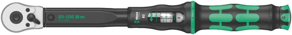 WERA 075611 Momentový klíč Wera Click-Torque B 2 s přepínací ráčnou 3/8" (20 - 100 Nm)