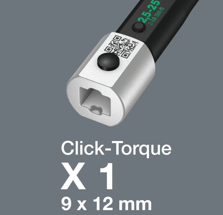 Wera 075651 Momentový klíč Wera Click-Torque X 1 pro nástrčné nástroje (2,5 - 25 Nm)