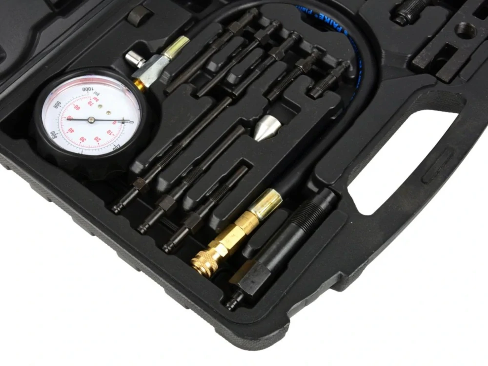 GEKO G02515 Kompresiometr - tester komprese diesel, 0-70 bar, 17 ks