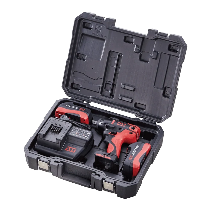 M7 DW-401A aku příklepový utahovák 1/2", 894Nm, 2x 18V / 5,0Ah + kufr